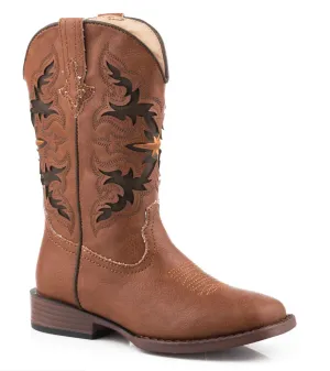 09-119-1900-2932BR Roper Big Kids Amos Cognac Boot