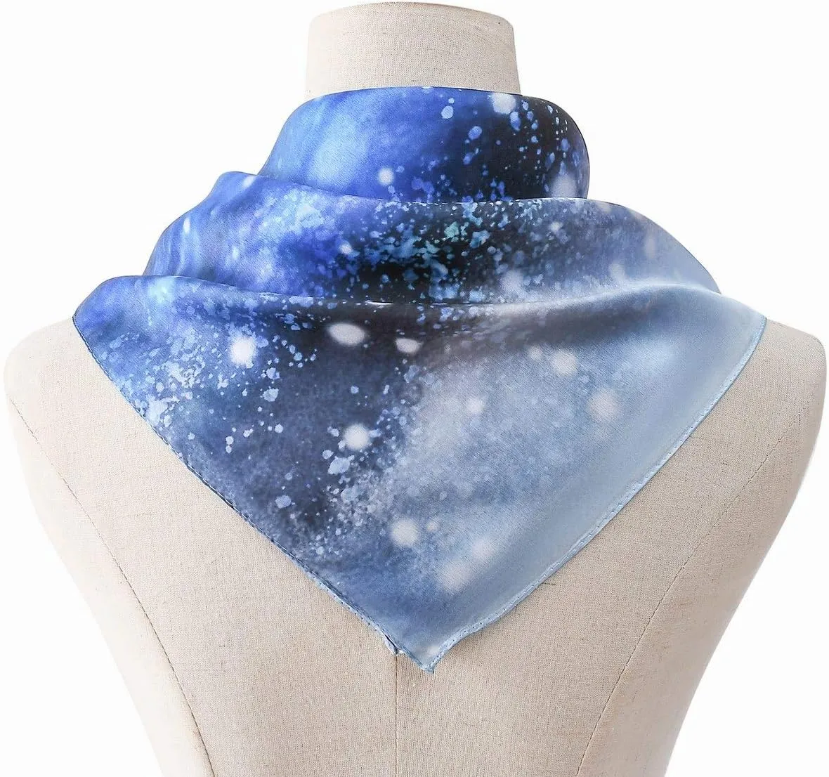 100% Mulberry Silk Scarf-Printed or Solid Color 35” Square Large Silk Hair Head Wrap Scarf With Gift Box Package