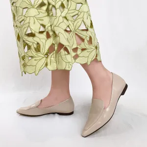 2022AW: Square toe flat shoes with buckle (m18001) Black S