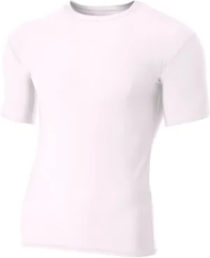 A4 Men's Compression Crew Short Sleeve