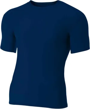 A4 Men's Compression Crew Short Sleeve
