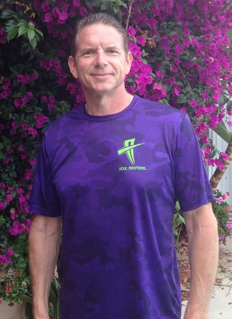 Action Cross Mens Short Sleeve - Soul Cool Fit T-Shirt - Power Grape Camo Fade - Amazon