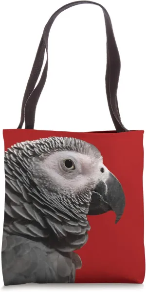 African Grey Parrot, Close up Face, Eye, Beak Tote Bag