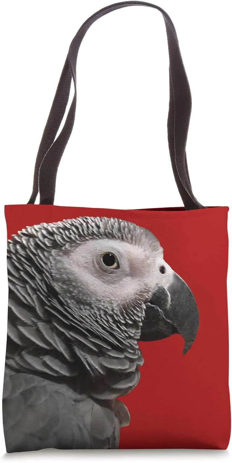 African Grey Parrot, Close up Face, Eye, Beak Tote Bag