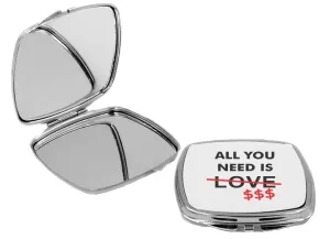 All I need is 
$ - Square Compact Mirror Personal Mirror
