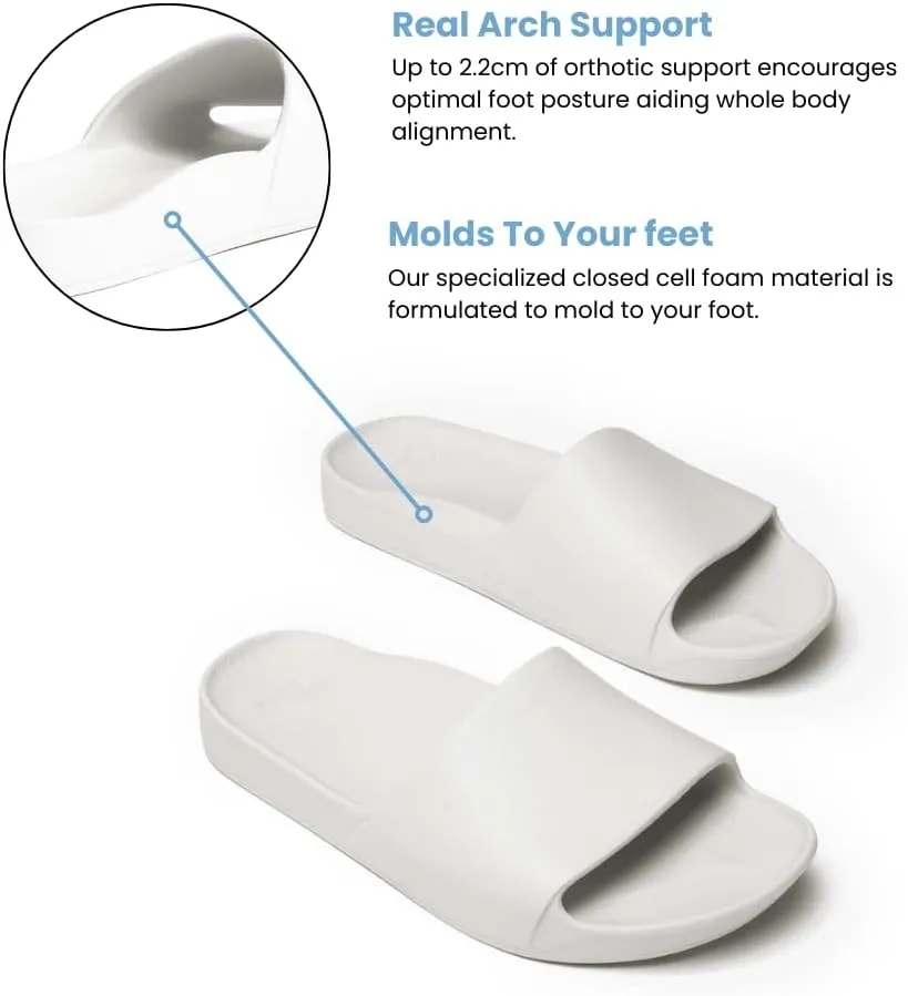 Archies Arch Support Slides – Orthotic Recovery Sandals for Plantar Fasciitis Relief, Foot Pain & Heel Pain – Lightweight, Cushioned, Shock-Absorbing Slides for Walking, Standing, and All-Day Comfort