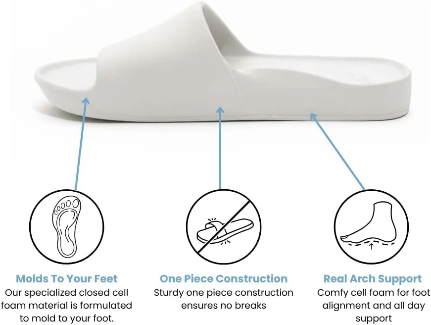 Archies Arch Support Slides – Orthotic Recovery Sandals for Plantar Fasciitis Relief, Foot Pain & Heel Pain – Lightweight, Cushioned, Shock-Absorbing Slides for Walking, Standing, and All-Day Comfort