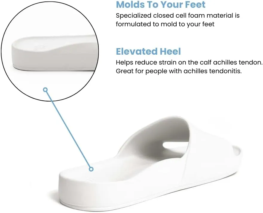 Archies Arch Support Slides – Orthotic Recovery Sandals for Plantar Fasciitis Relief, Foot Pain & Heel Pain – Lightweight, Cushioned, Shock-Absorbing Slides for Walking, Standing, and All-Day Comfort