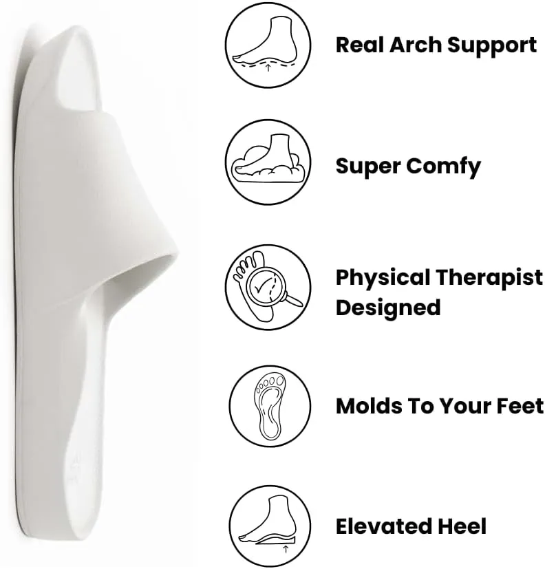 Archies Arch Support Slides – Orthotic Recovery Sandals for Plantar Fasciitis Relief, Foot Pain & Heel Pain – Lightweight, Cushioned, Shock-Absorbing Slides for Walking, Standing, and All-Day Comfort