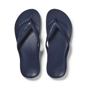 Archies Arch Support Thongs Navy