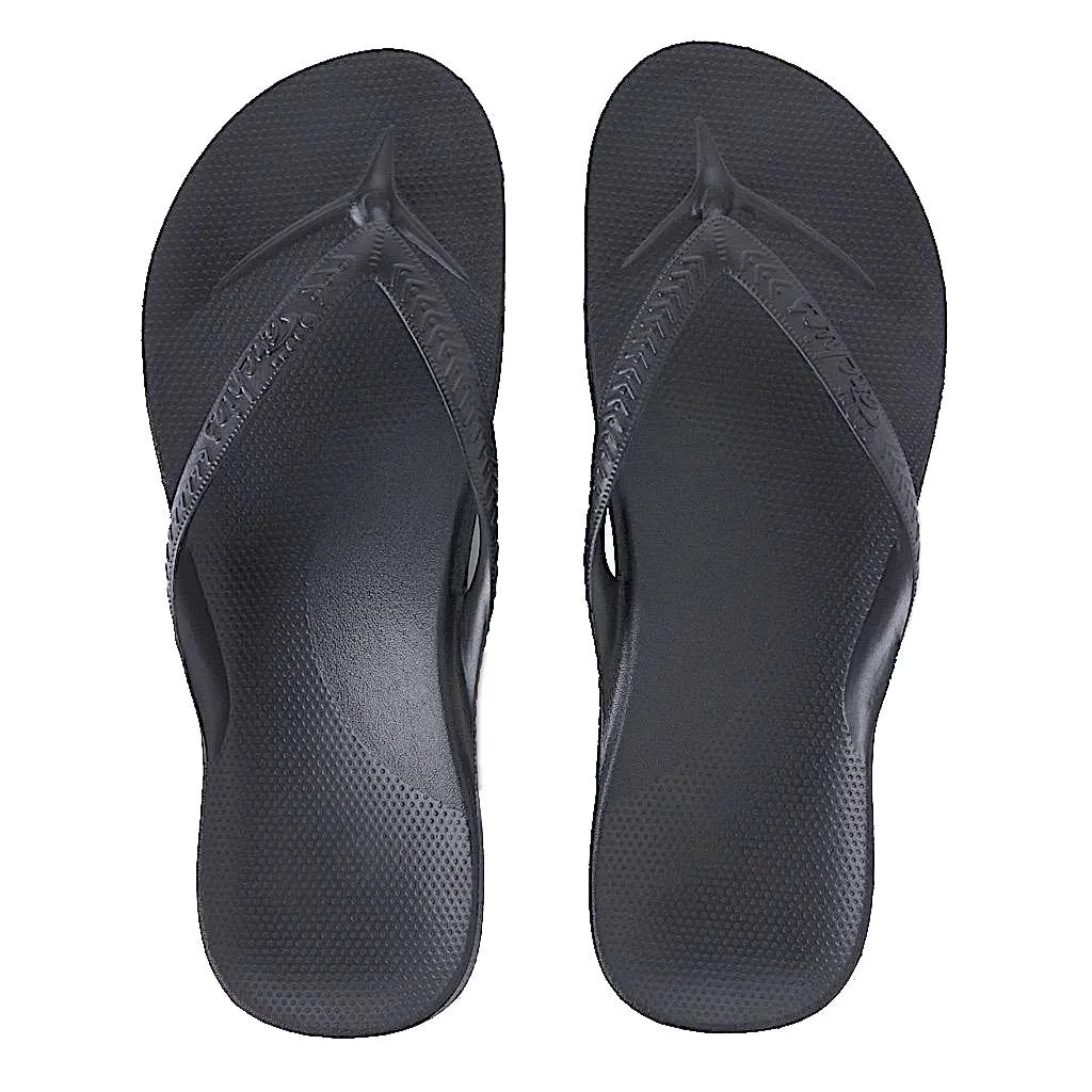Archies Thongs Black - Standard Arch