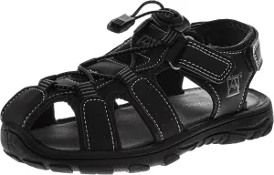 Avalanche Kids Close Toe Sandal with Strap Closure - Durable Walking Sport Sandals for Boys (sizes: 11-13 Little Kid / 1-4 Big Kid)