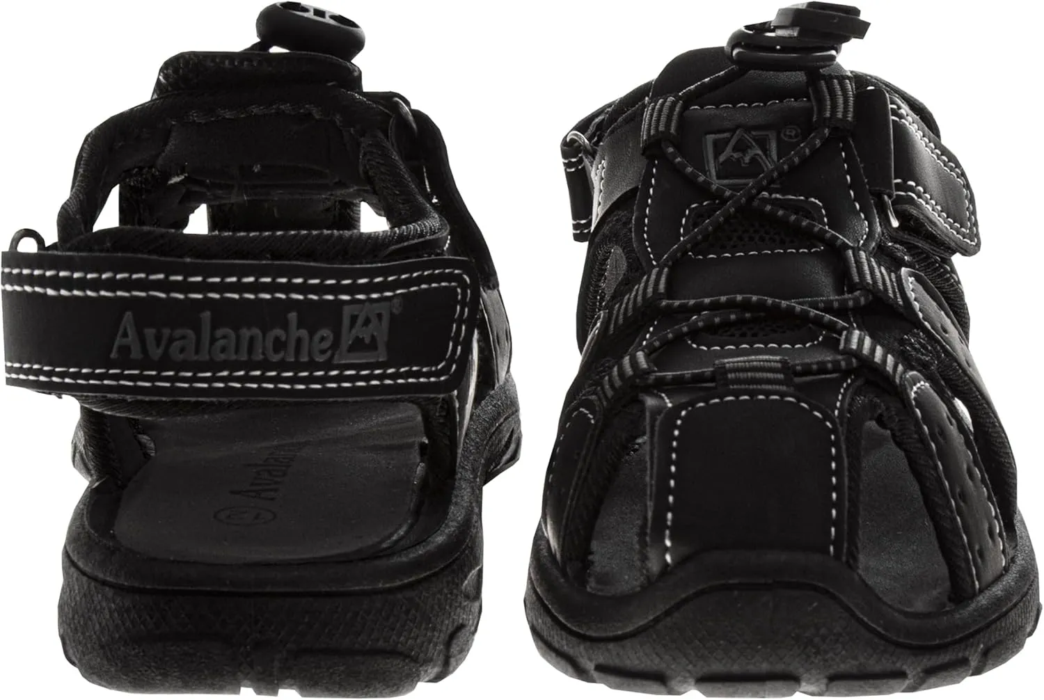 Avalanche Kids Close Toe Sandal with Strap Closure - Durable Walking Sport Sandals for Boys (sizes: 11-13 Little Kid / 1-4 Big Kid)
