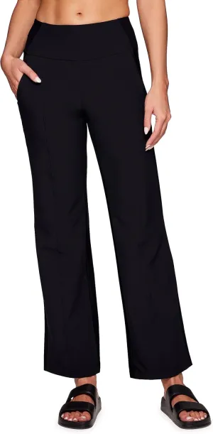 Avalanche Women's Hybrid Pant Lightweight Woven/Knit Flare Pant for Hiking, Travel, Quick Drying Bootcut Pant with Pockets