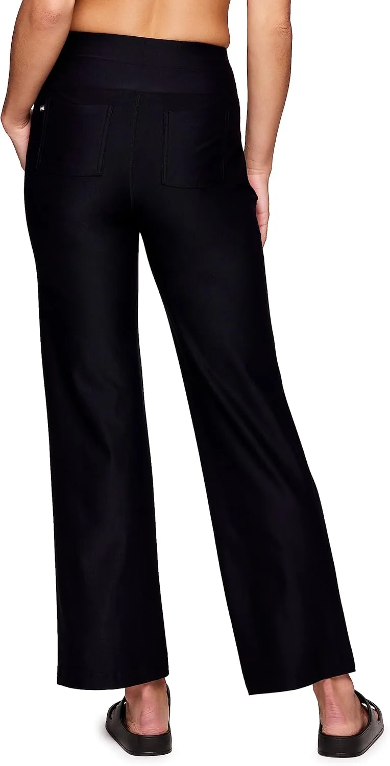 Avalanche Women's Hybrid Pant Lightweight Woven/Knit Flare Pant for Hiking, Travel, Quick Drying Bootcut Pant with Pockets