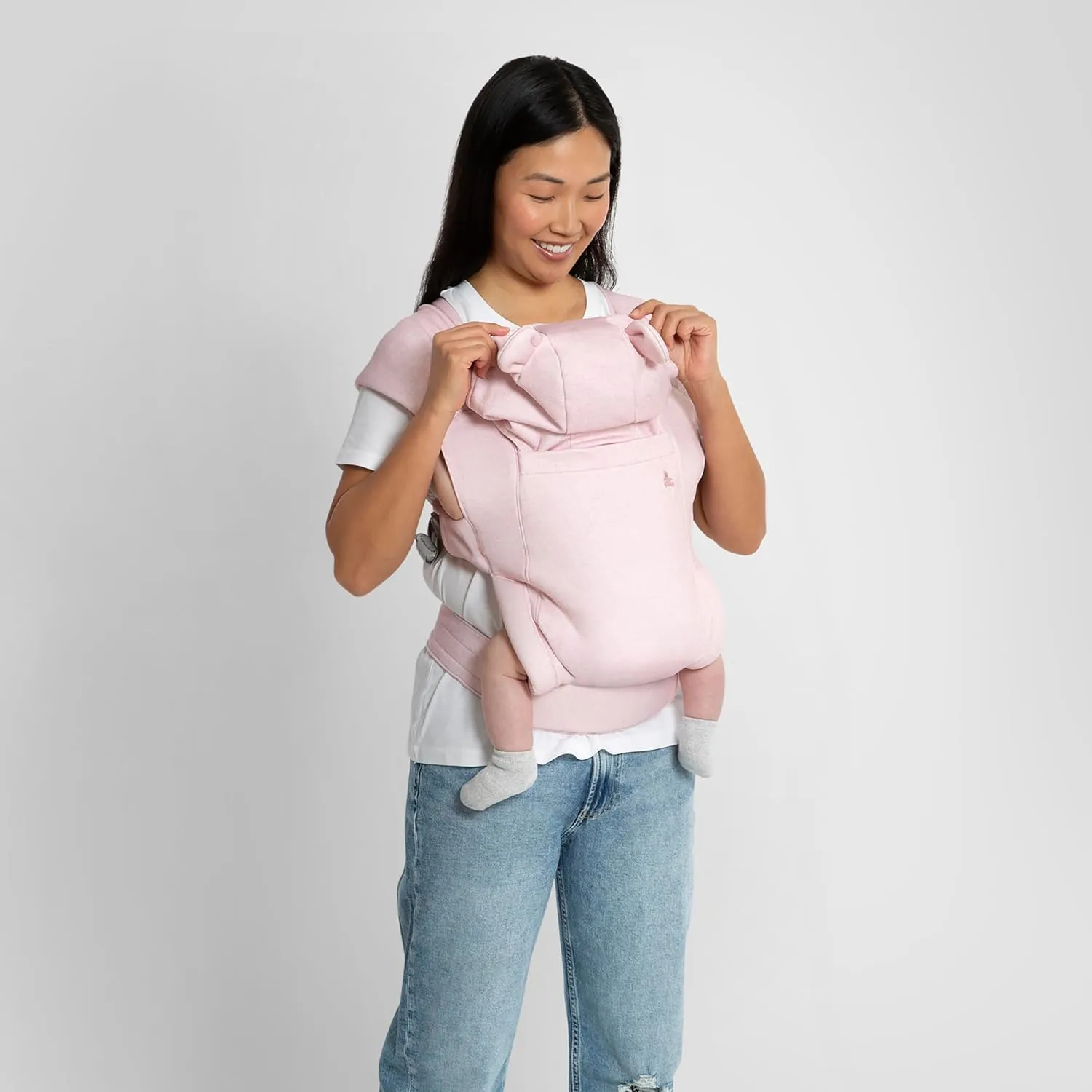 babyGap by Delta Children Legacy 3-in-1 Baby Carrier – Newborn to Toddler (Holds 7.5 to 25 lbs.), Face-in and Face-Out Baby Carrier Wrap with Lumbar Support, Ergonomic, Blush