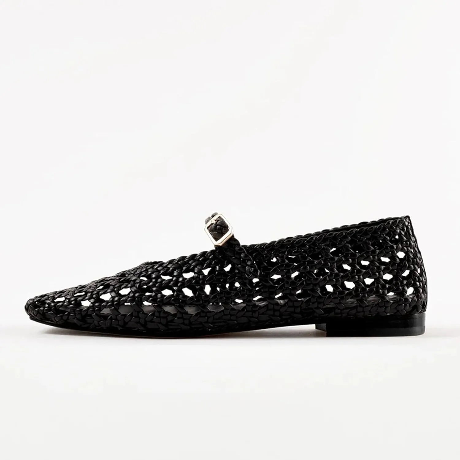 Ballet Flats Shoes for Women Square Toe Mary Jane Flats Shoes Buckle Strap Dress Casual Comfortable Ballerina Shoes