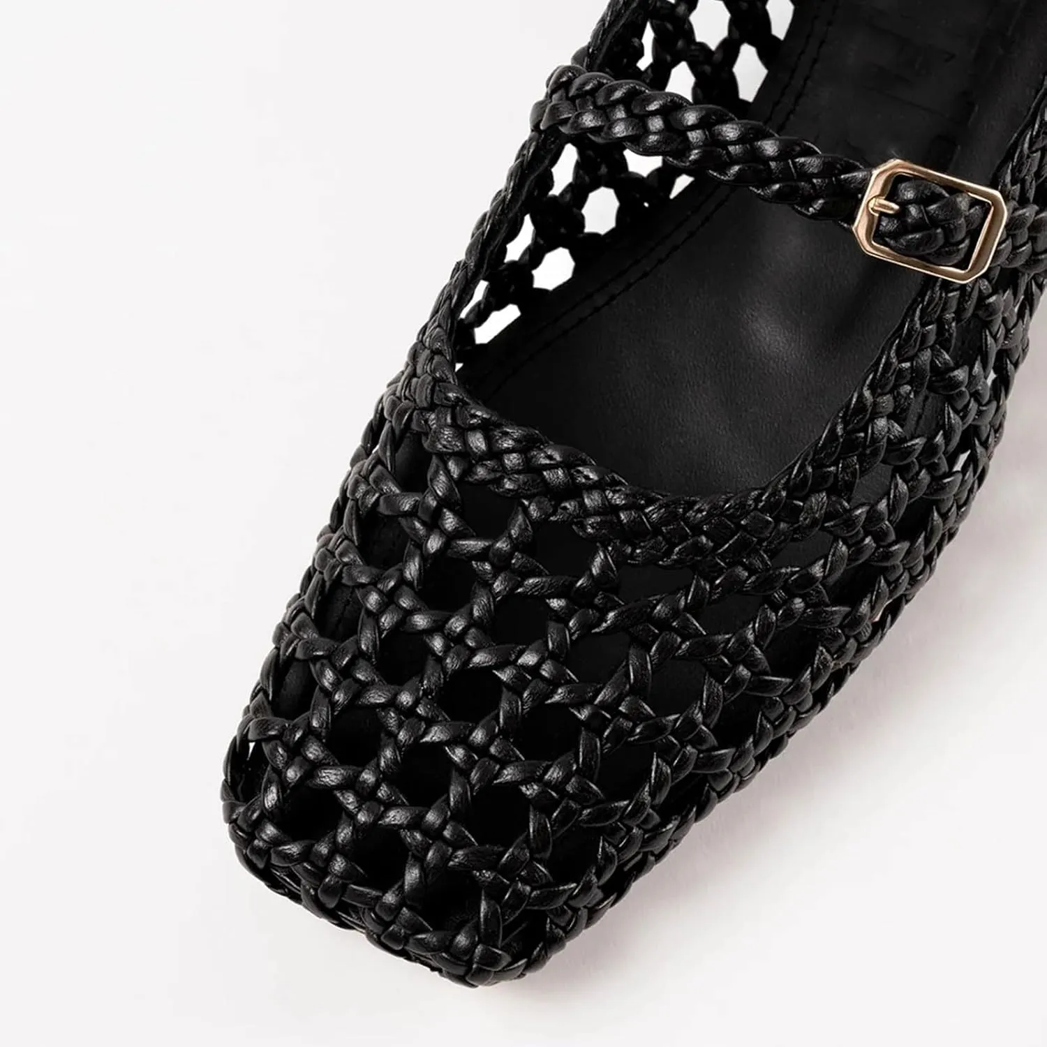 Ballet Flats Shoes for Women Square Toe Mary Jane Flats Shoes Buckle Strap Dress Casual Comfortable Ballerina Shoes