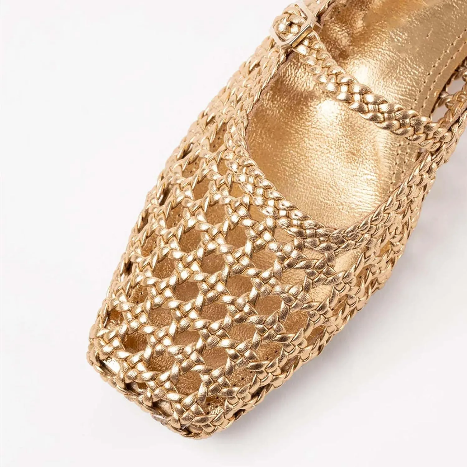 Ballet Flats Shoes for Women Square Toe Mary Jane Flats Shoes Buckle Strap Dress Casual Comfortable Ballerina Shoes