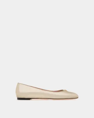 Ballyrina Flat in Gold Metallic Leather