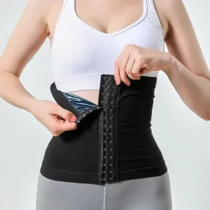 Buckle Waist Trainer Burst Sweat Corset Sauna Slimming Belt Sweat Body Burning Shaper Weight Loss Breasted Waist Training Belly