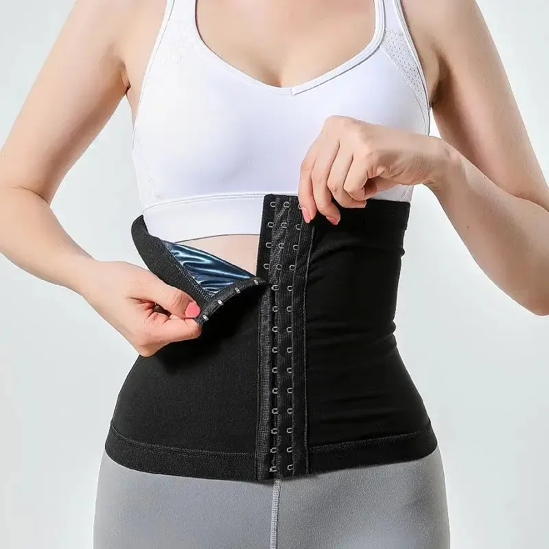 Buckle Waist Trainer Burst Sweat Corset Sauna Slimming Belt Sweat Body Burning Shaper Weight Loss Breasted Waist Training Belly