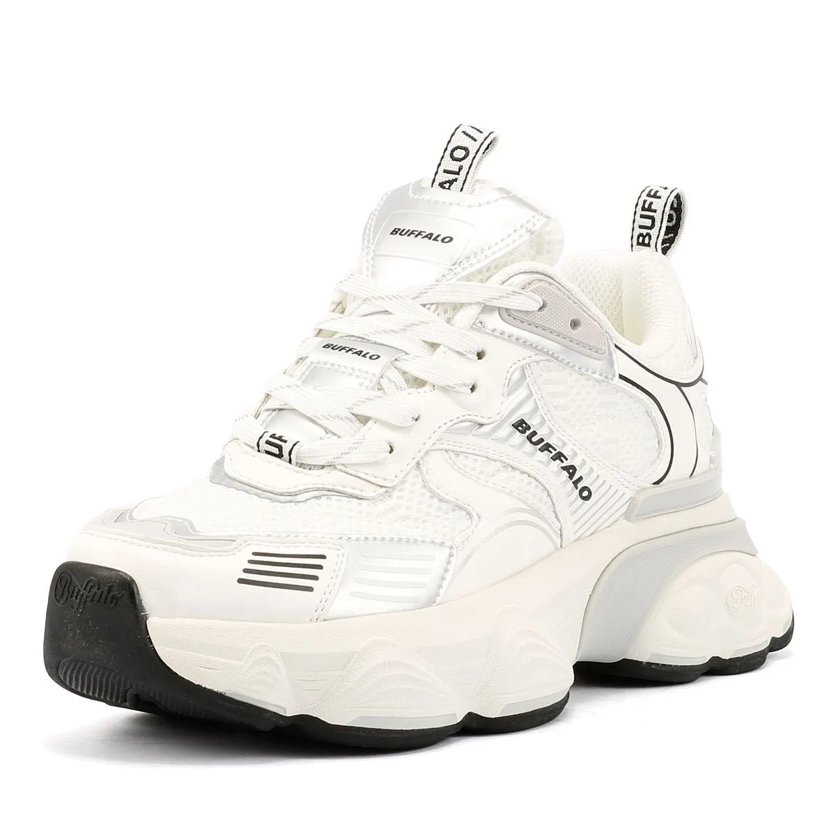Buffalo Truck Women's White/Silver Trainers