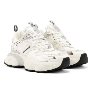 Buffalo Truck Women's White/Silver Trainers