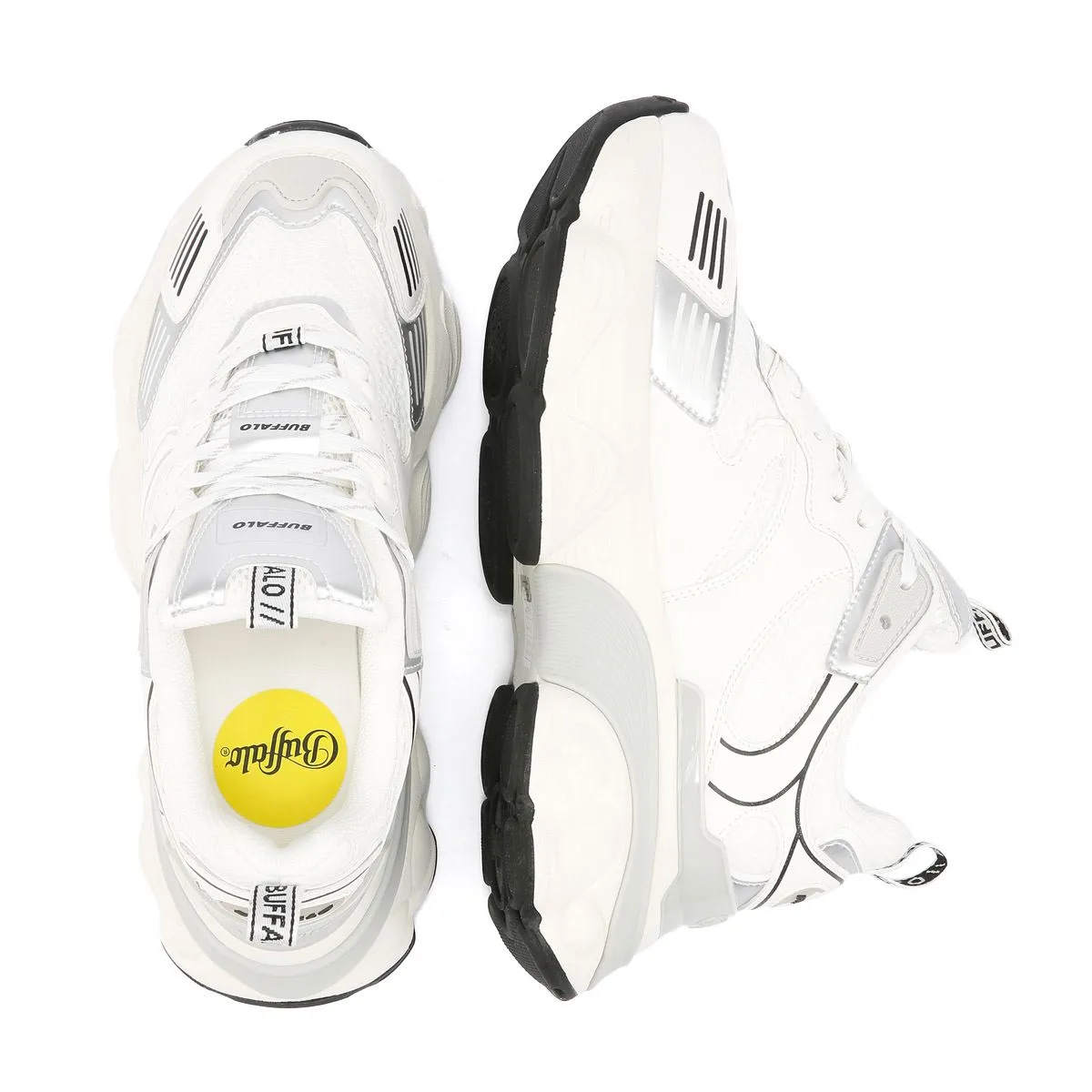 Buffalo Truck Women's White/Silver Trainers