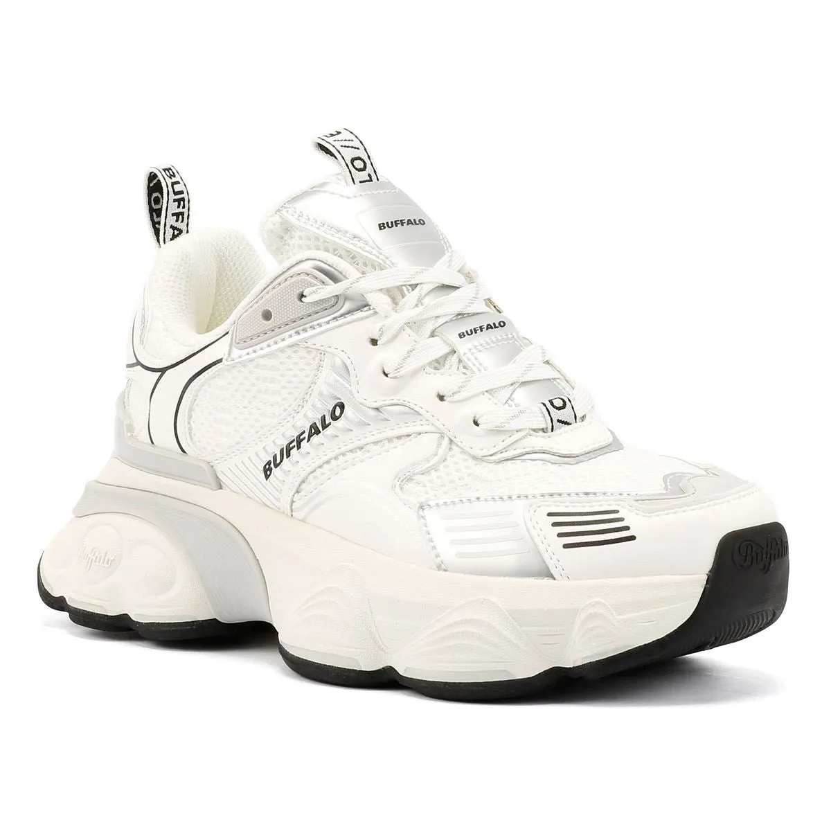 Buffalo Truck Women's White/Silver Trainers