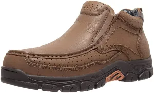 CAMEL CROWN Mens Slip On Loafer Mid-top Leather Casual Walking Shoes Comfortable for Work Office Dress Outdoor