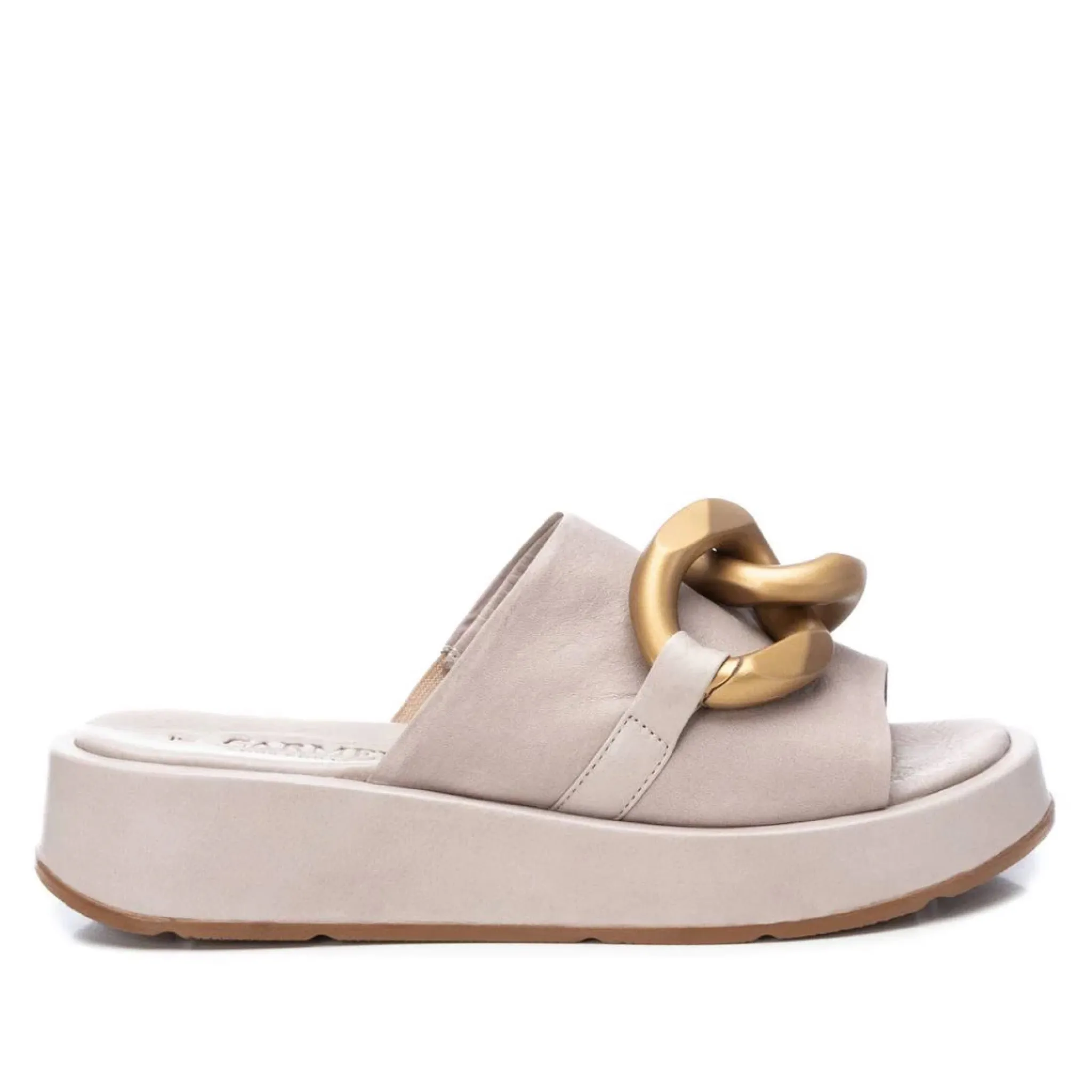Carmela Leather Chain Mule