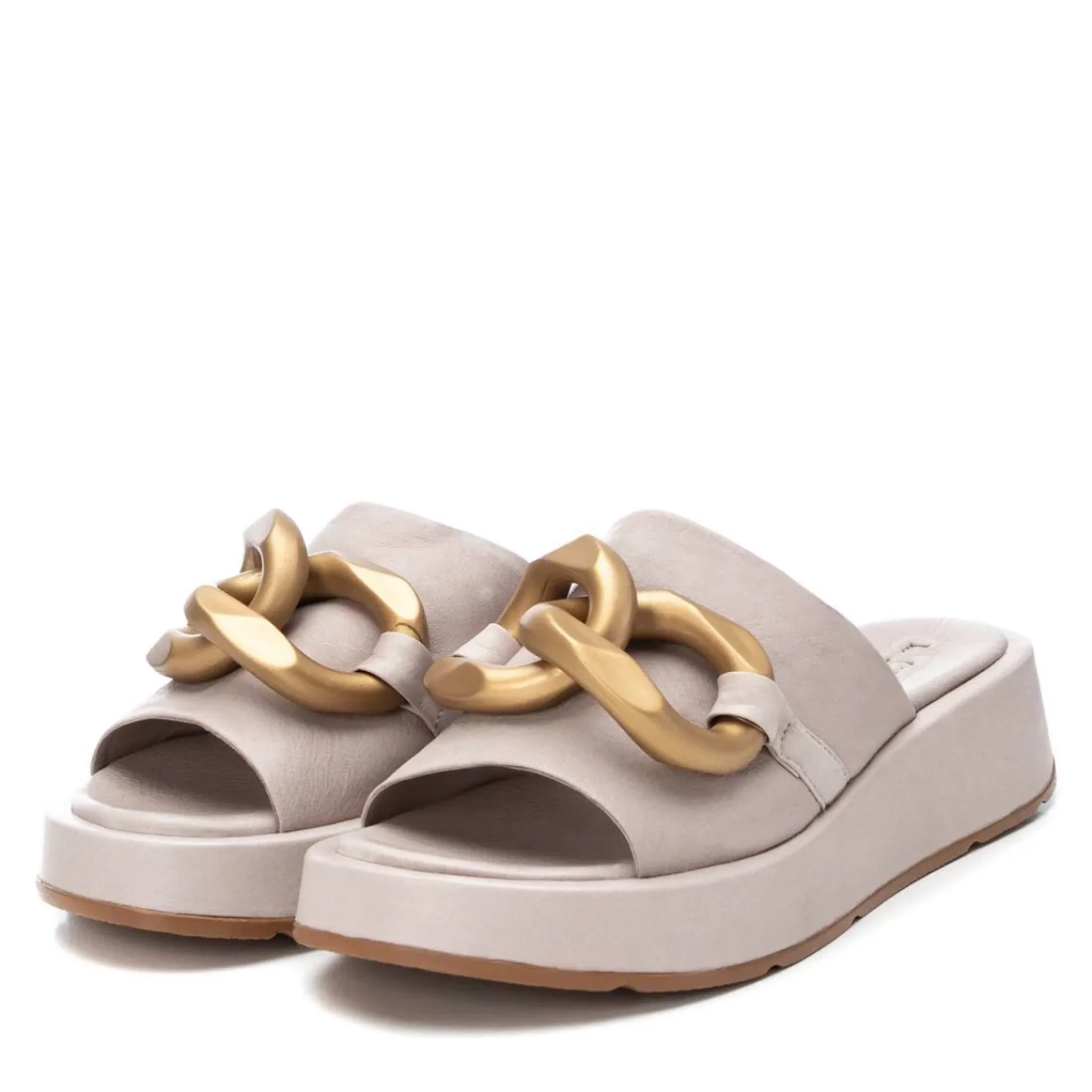 Carmela Leather Chain Mule