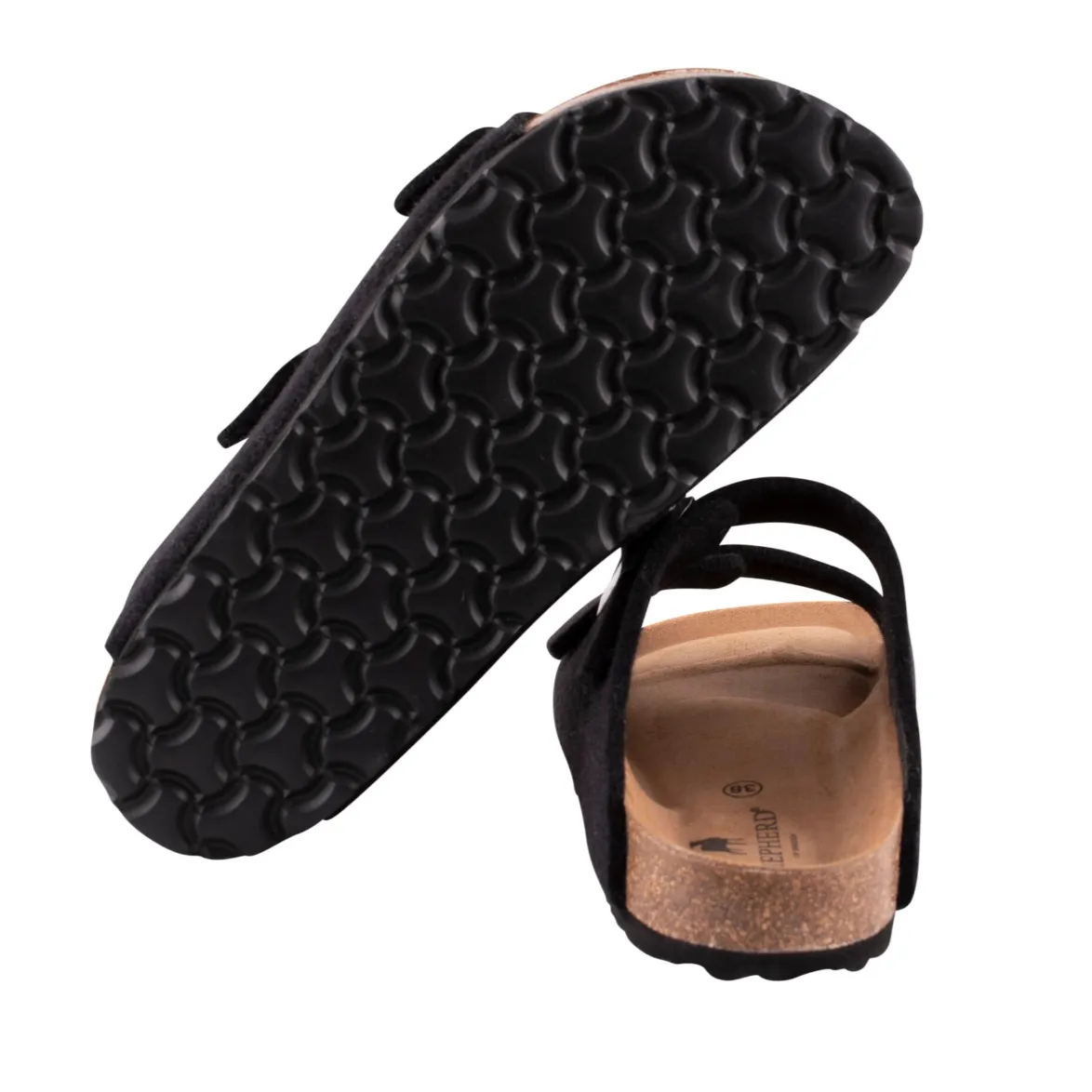 Cassandra Wool Blend Sandals, Black