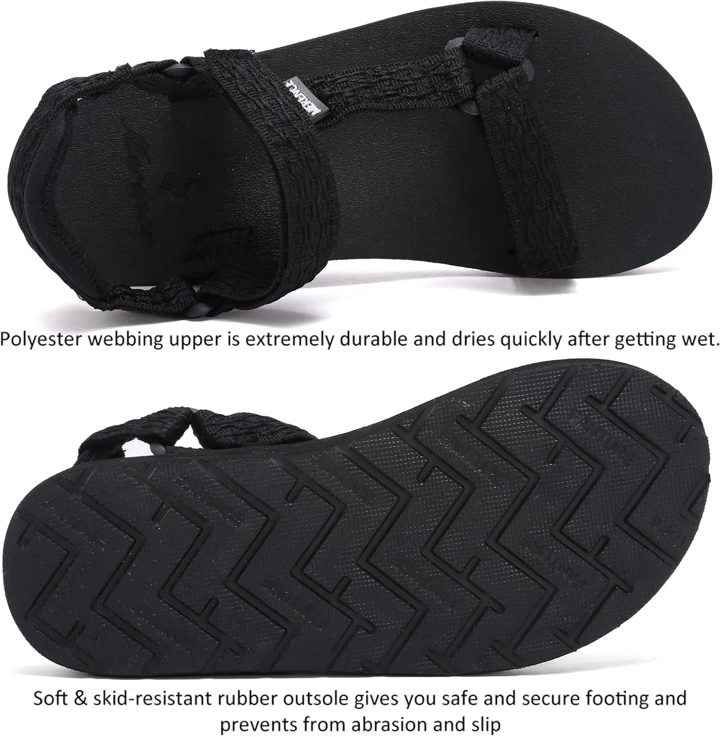 CIOR Women's Sport Sandals Hiking Sandals with Arch Support Yoga Mat Insole Outdoor Light Weight Water Shoes