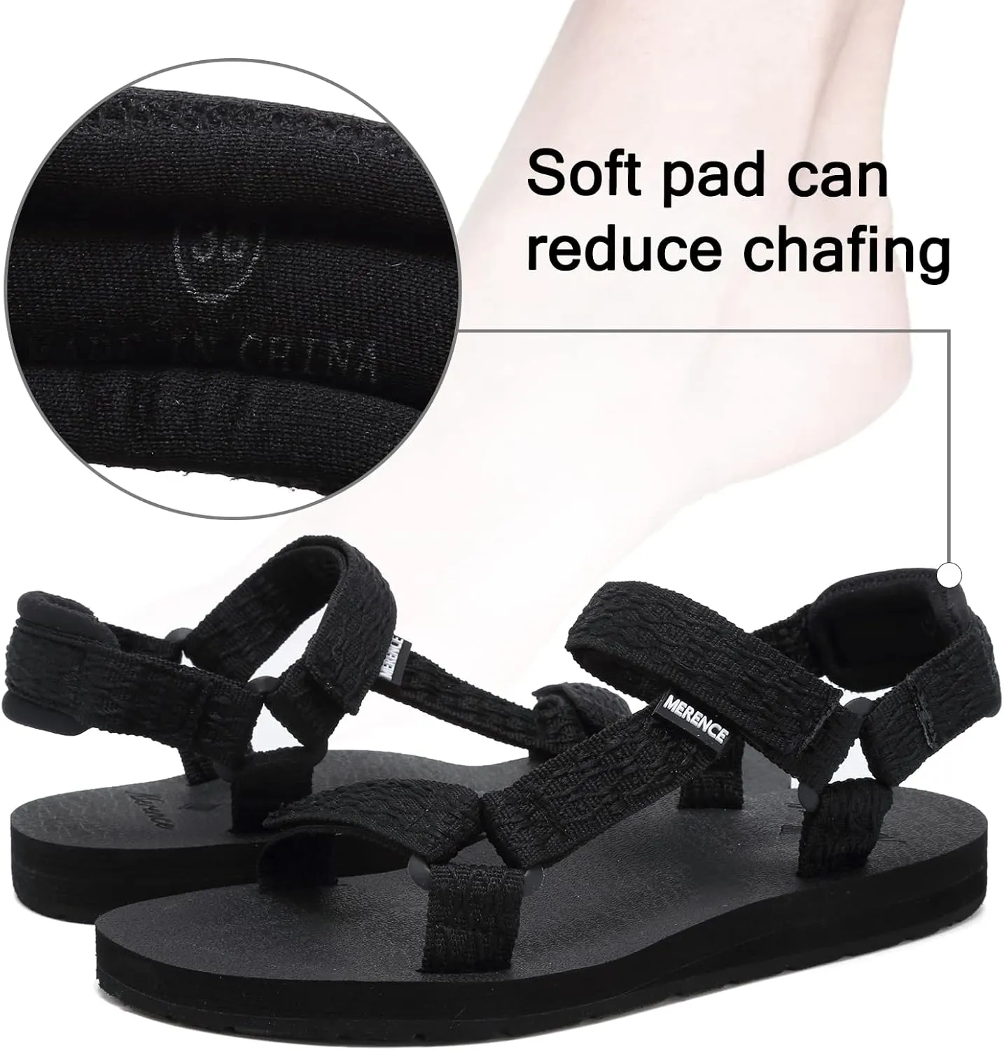 CIOR Women's Sport Sandals Hiking Sandals with Arch Support Yoga Mat Insole Outdoor Light Weight Water Shoes