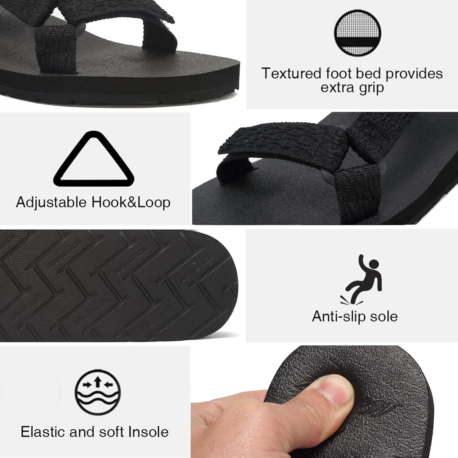 CIOR Women's Sport Sandals Hiking Sandals with Arch Support Yoga Mat Insole Outdoor Light Weight Water Shoes