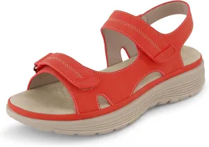 CUSHIONAIRE Women's Magee comfort footbed outdoor sandal with adjustable strap and  Memory Foam, Wide Widths Available