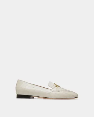 Daily Emblem Loafer In Bone Leather