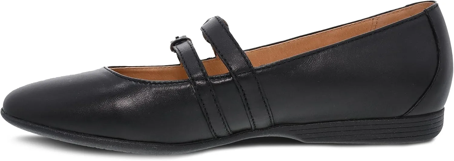 Dansko Leeza Ballerina Flats for Women - Comfortable Flat Shoes with Arch Support - Versatile Casual to Dressy Footwear - Lightweight Rubber Outsole