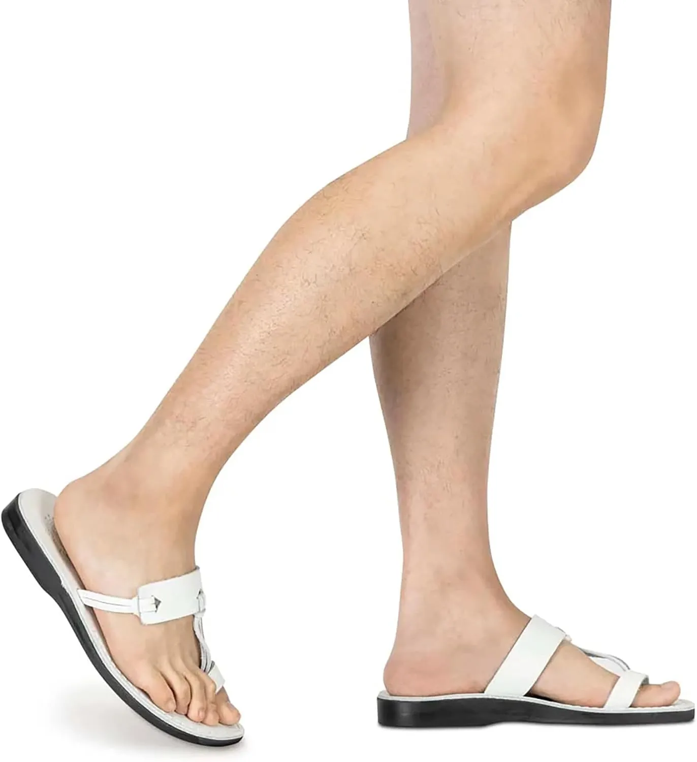 David - Leather Open Toe Sandal - Mens Sandals