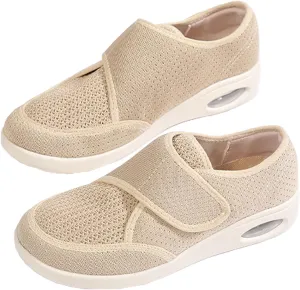 Diabetic Shoes for Women Men Wide Width Comfort Walking Loafers Slip On Shoes Flat Feet Adjustable Lightweight Breathable Shoes