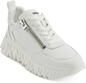 DKNY Women's Lakelyn Platform Sneaker with Side Zipper