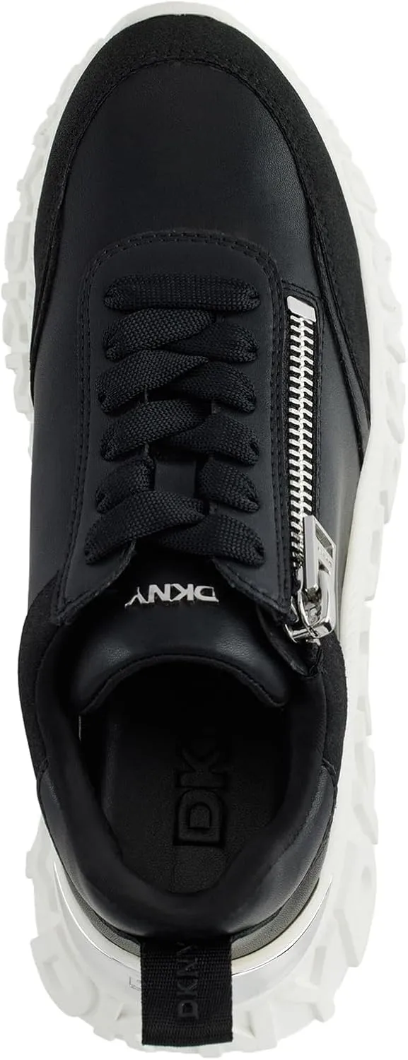 DKNY Women's Lakelyn Platform Sneaker with Side Zipper