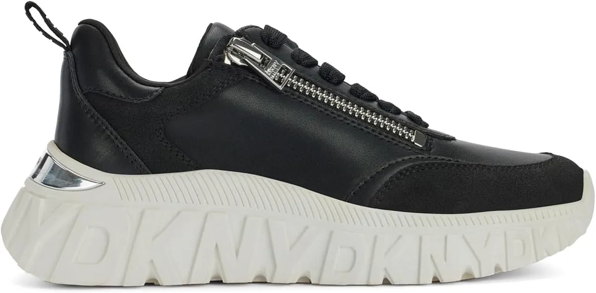 DKNY Women's Lakelyn Platform Sneaker with Side Zipper