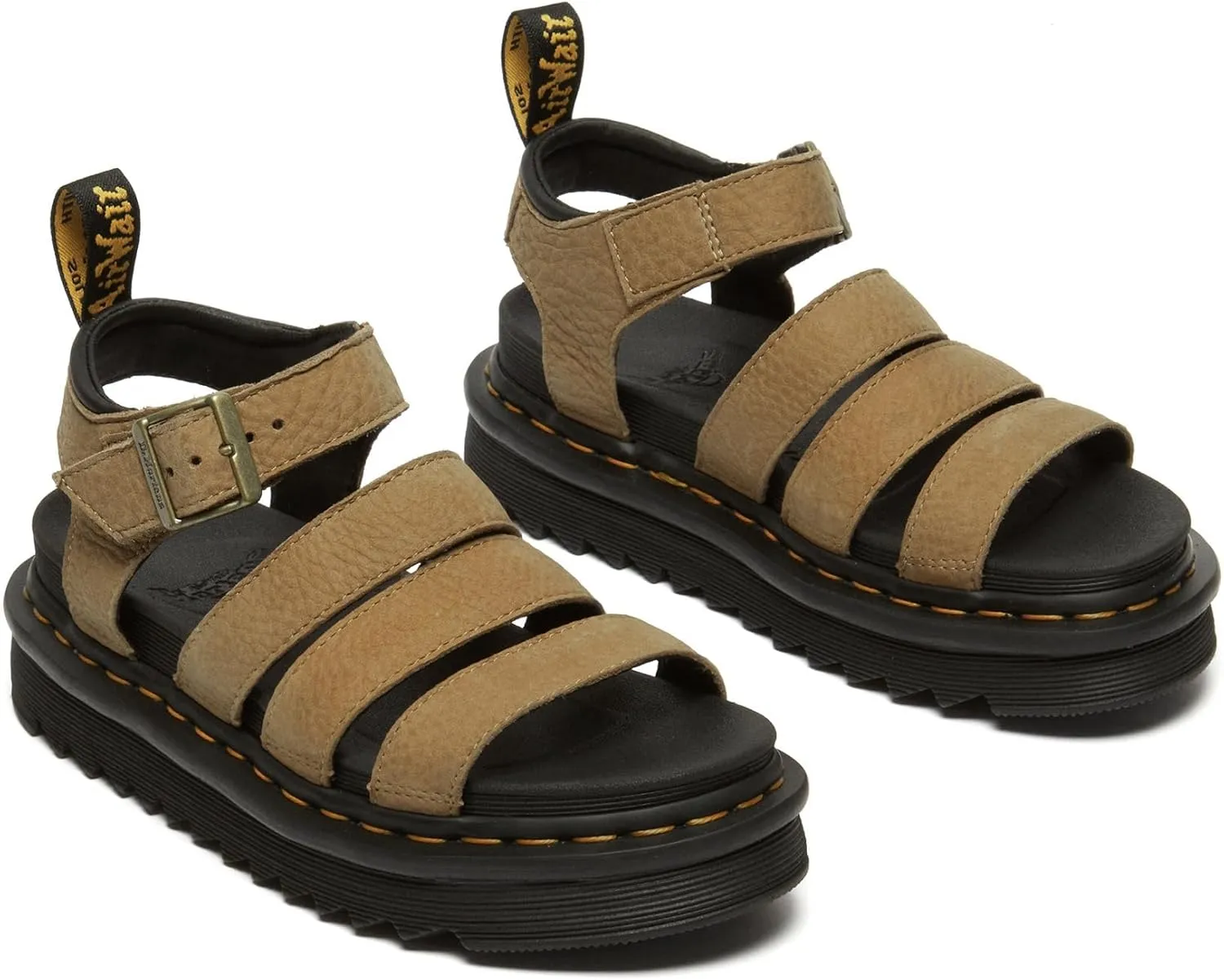 Dr. Martens Women's Blaire Nubuck Fisherman Sandal, Savannah Tan, 11