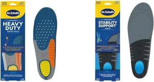 Dr. Scholl's Heavy Duty Support Insoles for Men Over 200lbs & Stability Support Insoles for Flat Feet & Overpronation, Men's Size 8-14