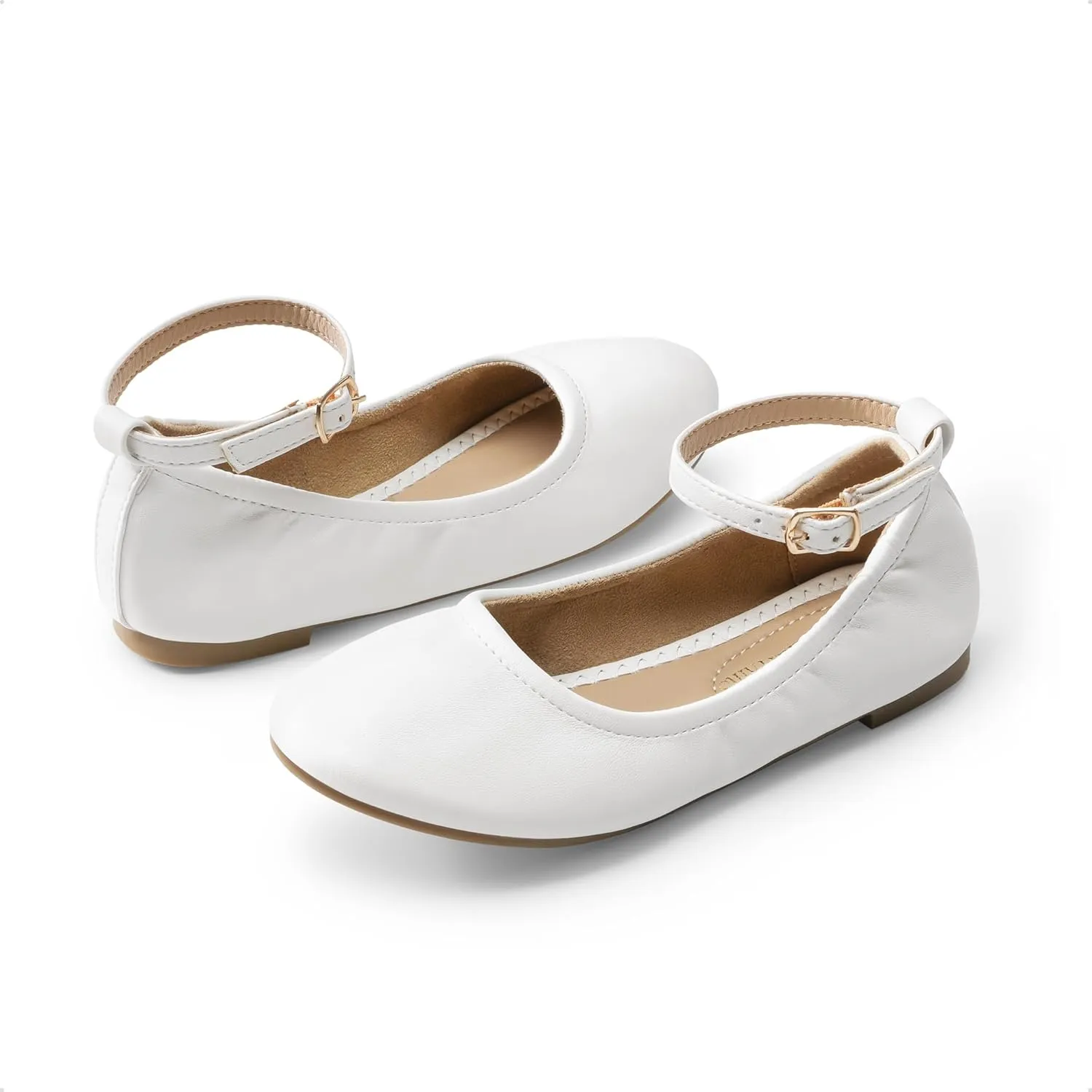 DREAM PAIRS Girls Dress Shoes Girl's Ballerina Flat Ankle Strap Ballet Flats (Toddler/Little Kid/Big Kid)