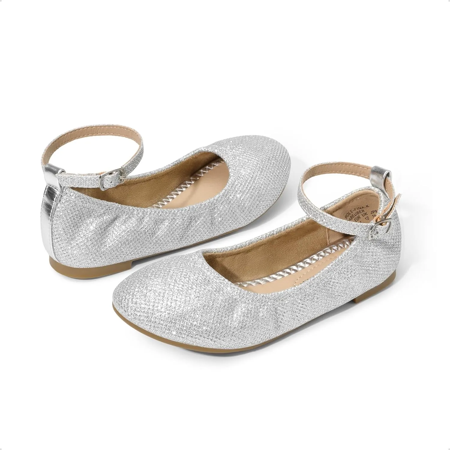 DREAM PAIRS Girls Dress Shoes Girl's Ballerina Flat Ankle Strap Ballet Flats (Toddler/Little Kid/Big Kid)