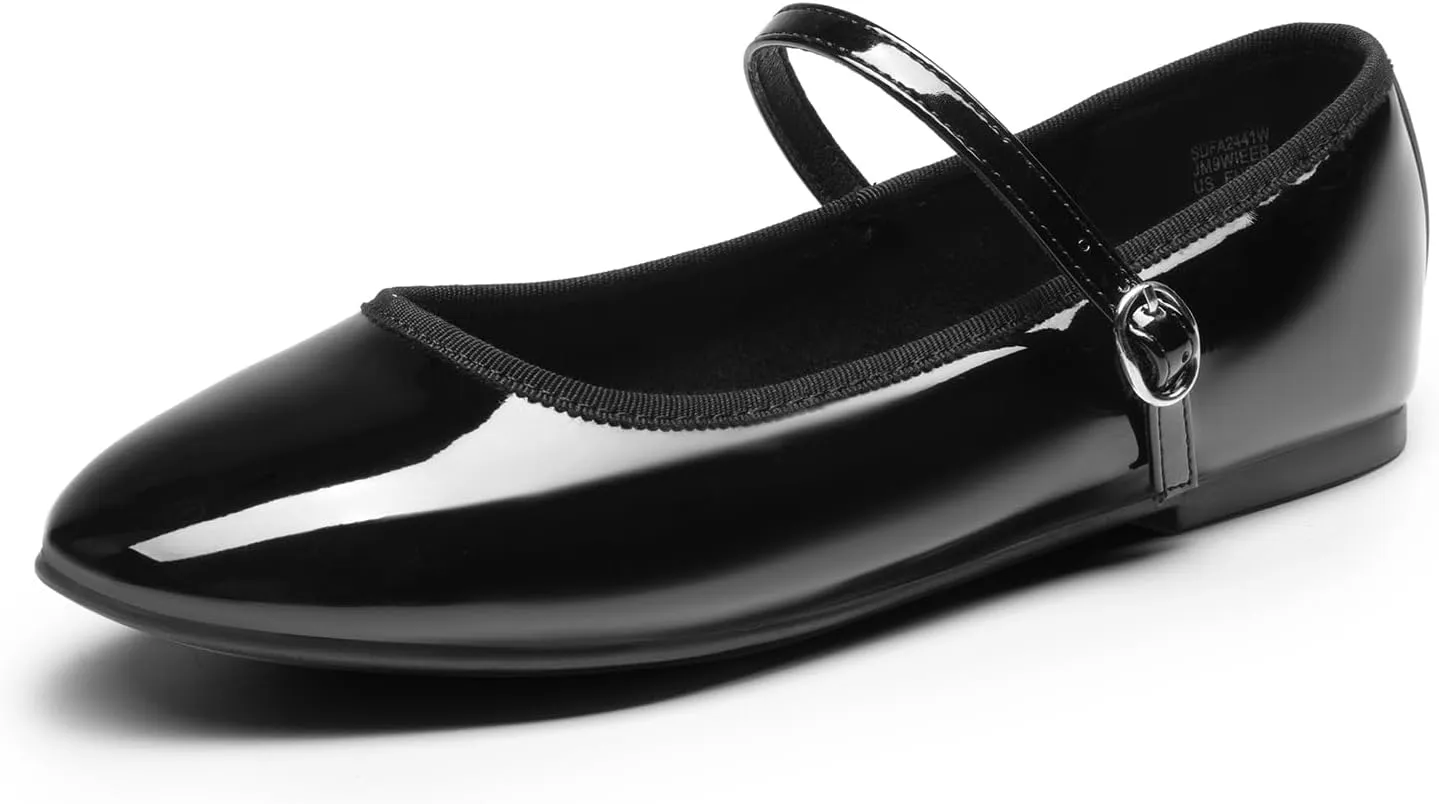 DREAM PAIRS Women's Ballet Flats Mary Jane Shoes, Round Toe Comfortable Dressy Casual Slip-on Work Daily Soft Flat Shoes
